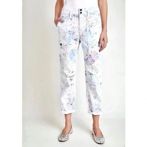Anthropologie The Wanderer Paint Splatter Utility Cargo Pants